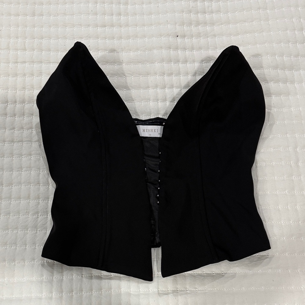 MESHKI Black Corset Top